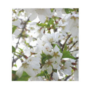 Bloco De Notas Flores brancas esbeltas flores brancas flores bran