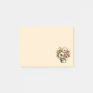 Bloco De Notas Flores Caprichosas em um Vaso de Planta Cute