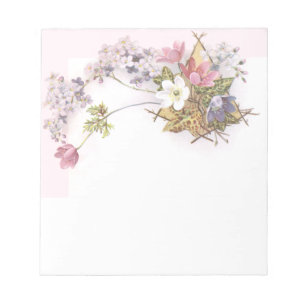 Bloco De Notas Flores & cartão do comércio do Victorian da hera