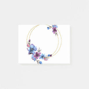 Bloco De Notas Flores Círculo Frame Frame Frontal 2