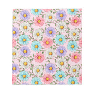 Bloco De Notas Flores Coloridas de Margarida Rosa