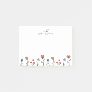 Bloco De Notas Flores Coloridas Simples - Estirpes Monográficas d