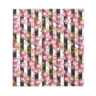 Bloco De Notas Flores Cor de Rosa