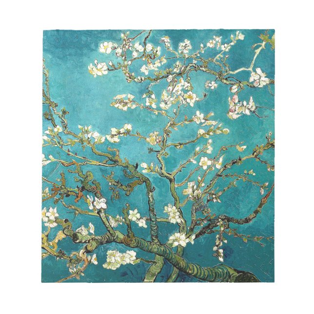 Bloco De Notas Flores de Amendoeira de Van Gogh Impressionismo Cl (Frente)