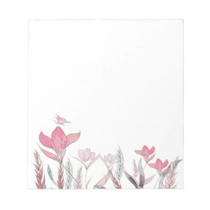 Bloco De Notas Flores de aquarela