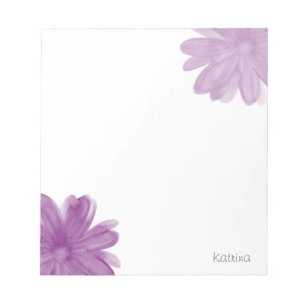Bloco De Notas Flores de Aquarela de Plum