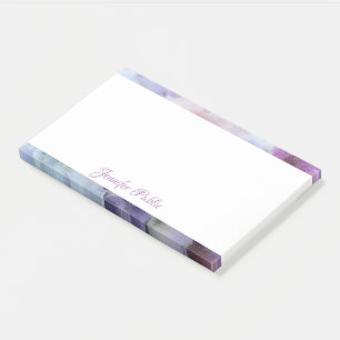 Bloco De Notas Flores de Aquarela de Texto de Script de Mão Perso