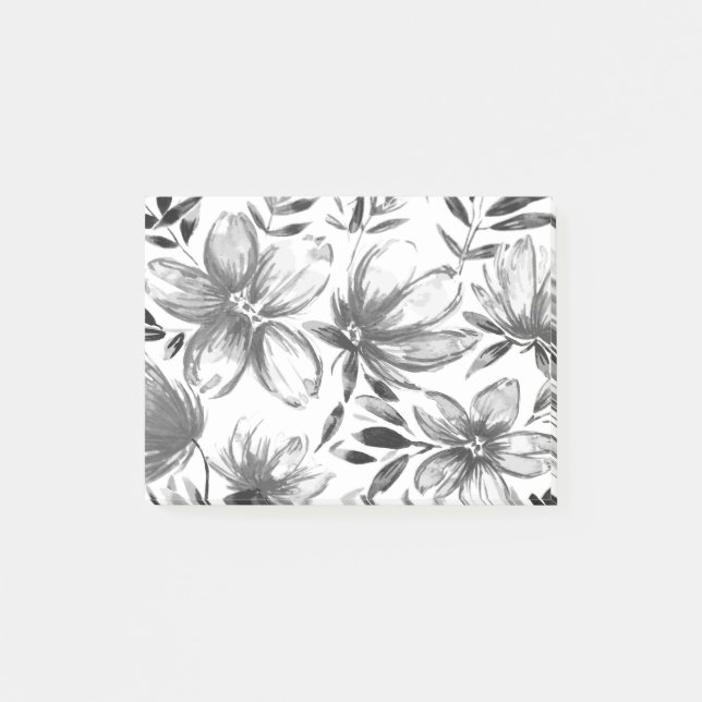 Bloco De Notas Flores de Aquarela Vermelha 4 (Frente)