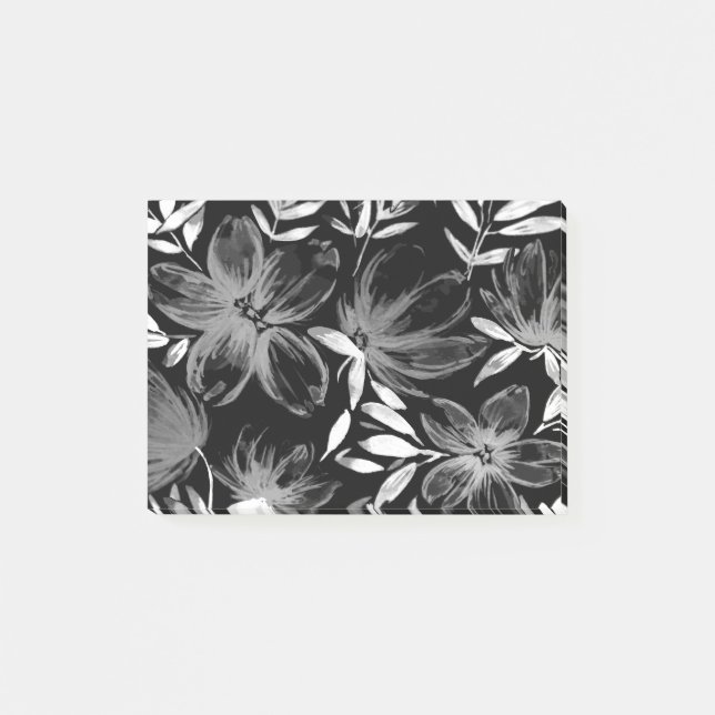 Bloco De Notas Flores de Aquarela Vermelhas 7 (Frente)