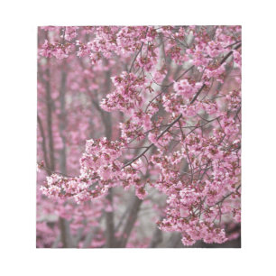 Bloco De Notas Flores de Cerejeira Sakura Cor-de-Rosa Fluindo
