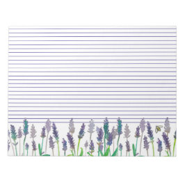 Bloco De Notas Flores de Lavanda de Abelhas de Mel Vinhadas