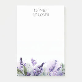 Bloco De Notas Flores de Lavanda Personalizadas Agradecimento aos