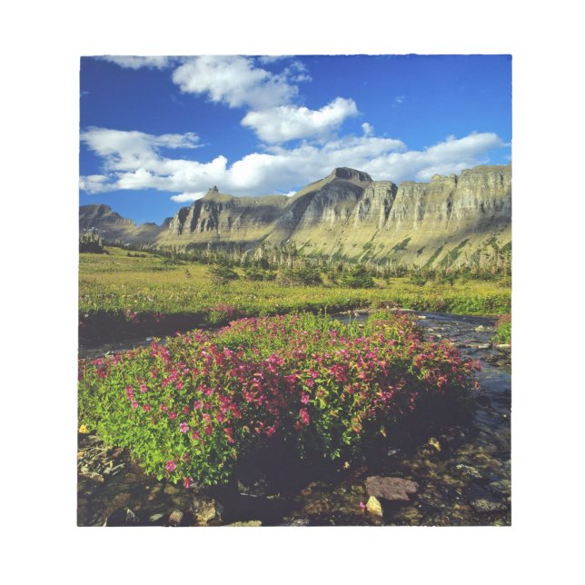 Bloco De Notas Flores de macaco em Logan Pass no Glacier National (Frente)