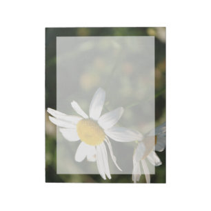 Bloco De Notas Flores de margarida branca selvagens