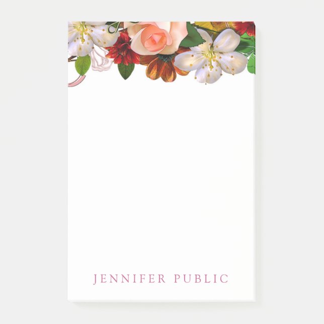 Bloco De Notas Flores de Modelo de Trendy Creative Creative Flora (Frente)