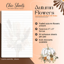 Bloco De Notas Flores de Outono Notas Post-it® 3M