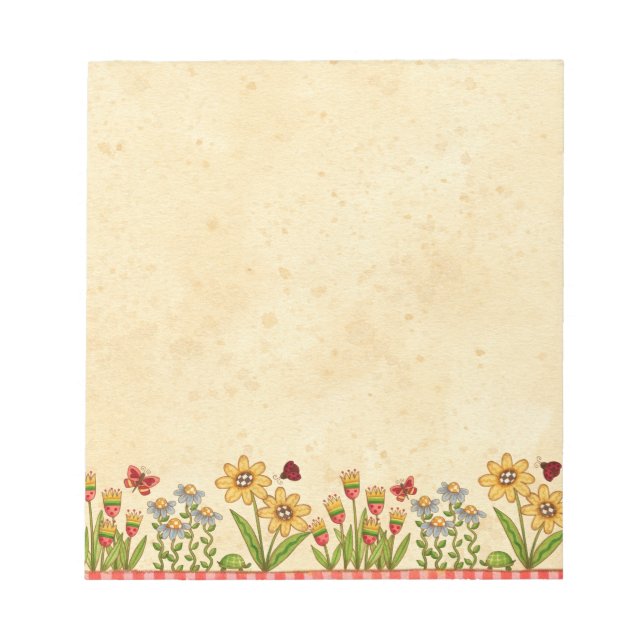 Bloco De Notas Flores de Verão (Frente)