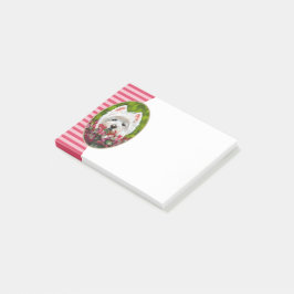 Bloco De Notas Flores de Westie e Rosa