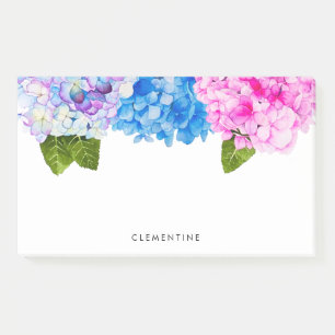Bloco De Notas Flores do Hydrangea, aguarela, personalizada