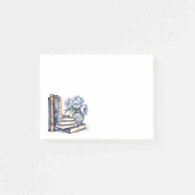 Bloco De Notas Flores e Livros (Frente)