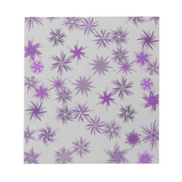 Bloco De Notas flores estreladas no natal 2022 prata púrpura mole