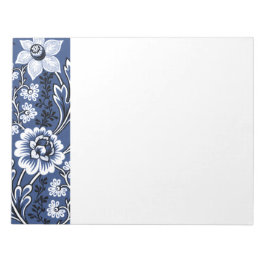 Bloco De Notas Flores Fantásticas (Azul) Arte Refinado