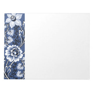 Bloco De Notas Flores Fantásticas (Azul) Arte Refinado