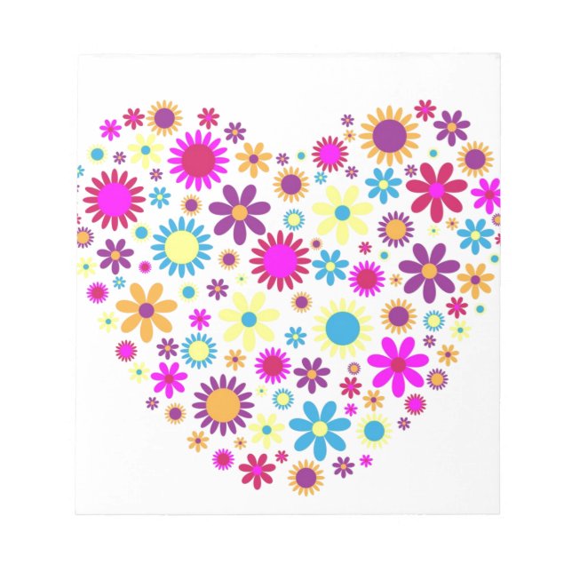 Bloco De Notas Flores felizes (Frente)