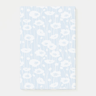 Bloco De Notas Flores Frescas | Neutro - Azul Pó