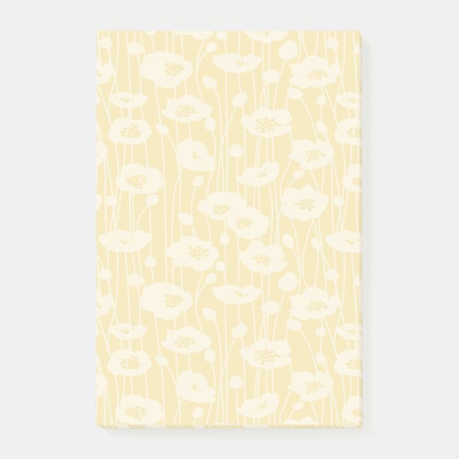 Bloco De Notas Flores Frescas | Neutro - Creme de Manteiga (Frente)