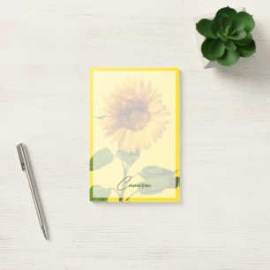 Bloco De Notas Flores Girassol em amarelo