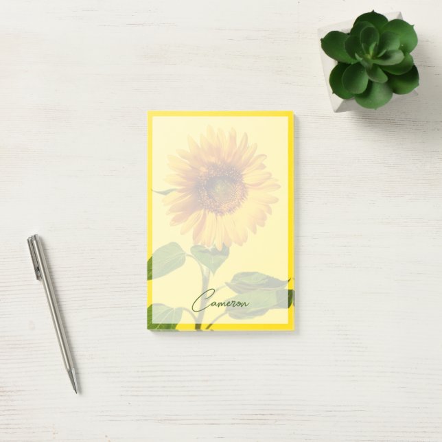 Bloco De Notas Flores | Girassol em amarelo (Escritótio)