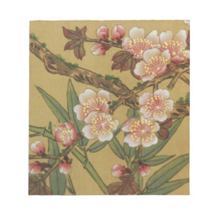 Bloco De Notas Flores Japonesas Asiáticas de Cerejeira Vintage
