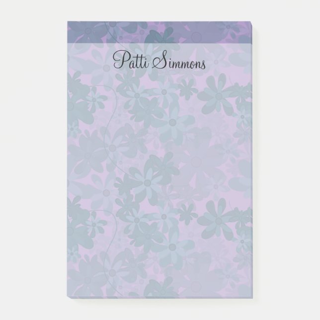 Bloco De Notas Flores no Sangue (Brilho da Lavanda) (Frente)