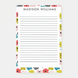 Bloco De Notas Flores notas adesivas