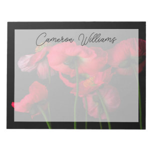 Bloco De Notas Flores   Papagaios vermelhos