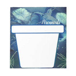 Bloco De Notas Flores Perenes em Azul