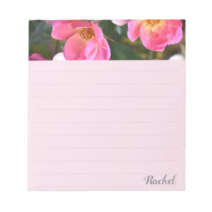 Bloco De Notas Flores Rosa Lindas Personalizadas