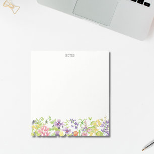 Bloco De Notas Flores Selvagens de bonito Aquarela Personalizadas