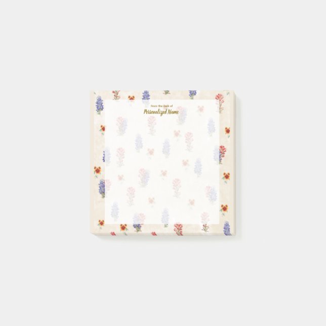 Bloco De Notas Flores Selvagens do Texas (Frente)