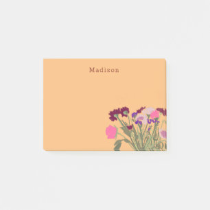 Bloco De Notas Flores Selvagens Felizes e Coloridas de Arte Moder