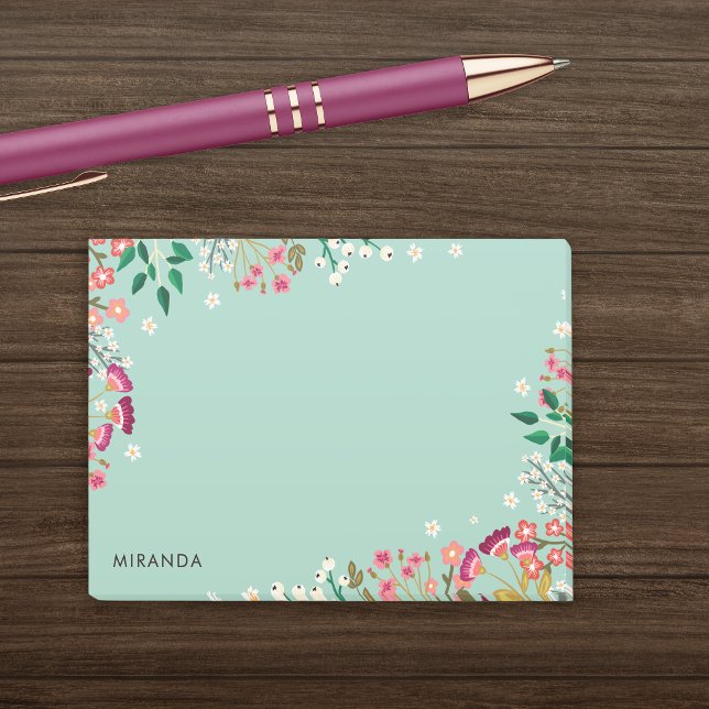 Bloco De Notas Flores Silvestres Boho (Criador carregado)