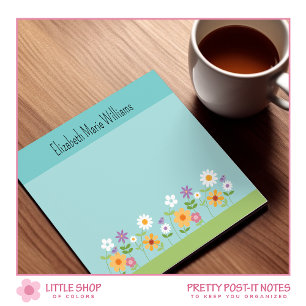 Bloco De Notas Flores Silvestres Coloridas Personalizadas