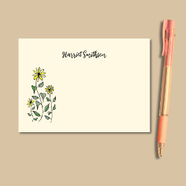 Bloco De Notas Flores Silvestres Retrô Personalizadas Boho Botâni