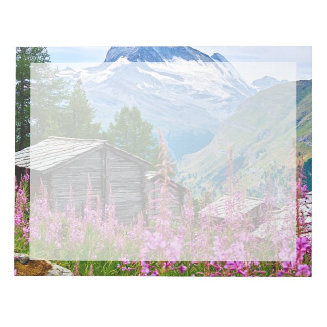 Bloco De Notas Flores | Suiça de Verão (Frente)