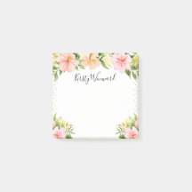 Flores Tropicais Aquarela Confete Dourado