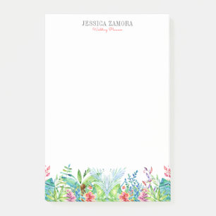 Bloco De Notas Flores Tropicais Coloridas