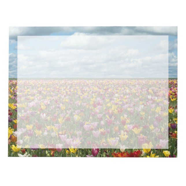 Bloco De Notas Flores | Tulipas Willamette Valley Oregon (Frente)