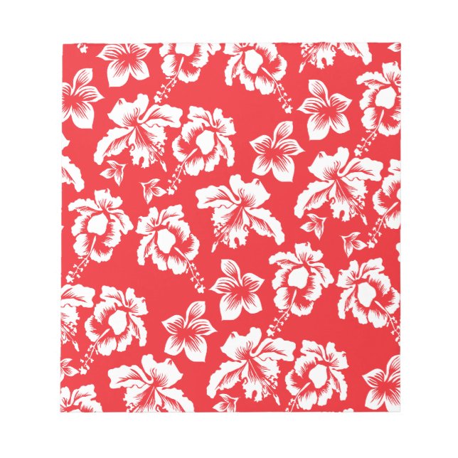 Bloco De Notas Flores Vermelhas Havaianas (Frente)