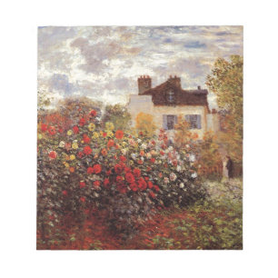 Bloco De Notas flores-vintage-jardim-de-monet-em-argenteuil-sol
